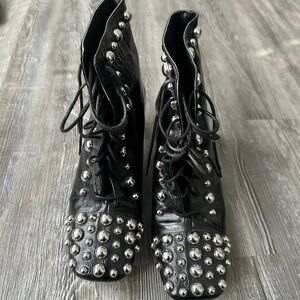Black Studded Women's Shoes
